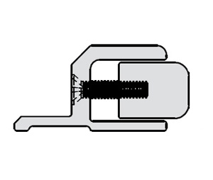 Hager 846S-GLD 80" Gold Anodized Aluminum Adjustable Surface Applied Spring Loaded Astragal