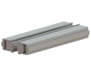 Hager 847S x 848S-GLD-W 24" Gold Anodized Aluminum Adjustable Spring Loaded Astragal - Mortise Type with Pile insert