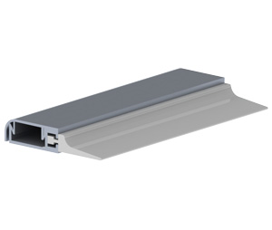 Hager 884S-CLR-V 96" Clear Anodized Aluminum Jamb Weatherstrip with Snap Cover with Vinyl insert