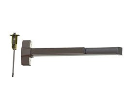 Hager 4501 CLB 0 36" x 84" US26 1-3/4" Thick Door Non-Fire Rated 36" x 84" Heavy Duty Concealed Vertical Rod Less Bottom Rod - Polished Chrome