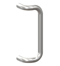 Hager HX11E US26D Satin Chrome Plated Brass 6" CTC 45° Offset Round Door Pull - ADA Access Rated