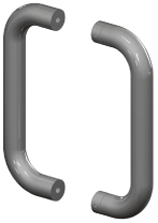 Hager 13G US26 Bright Chrome Plated Brass 8" CTC Round Wrought Push/Pull Set