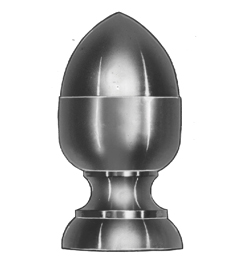 Hager 1716 3.5in AcornTip Hinge Kit-Standard Weight-Brass Base