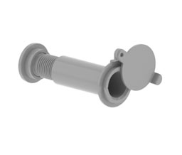 Hager 1758 US26D Satin Chrome Door Viewer w/ Privacy Flap