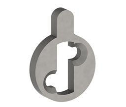 Hager 2-639-7083 US2C Adams Rite Cam SFIC Mortise Cylinder - Zinc Plated