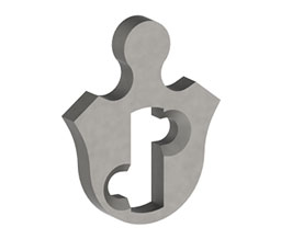 Hager 2-639-7084 US2C Cloverleaf Cam SFIC Mortise Cylinder - Zinc Plated