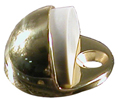 Hager 241F - US3 - Bright Brass Cast Brass Low Floor Stop 