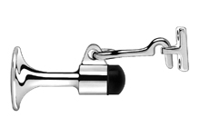 Hager 256S - US3 Bright Brass Cast Brass Wall Stop and Holder 