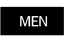 Hager 350M W1 Brown Plastic Restroom Sign - Men