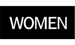 Hager 350W W1 Brown Plastic Restroom Sign - Women