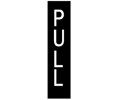Hager 351L B1 Silver Plastic Vertical Sign - PULL