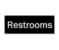 Hager 354B W1 Brown Plastic Restroom Sign - RESTROOMS