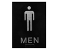 Hager 365M W1 Brown Plastic ADA Tactile Sign - MEN