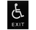 Hager 368E W1 Brown Plastic ADA Tactile Sign - EXIT