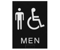 Hager 368M W1 Brown Plastic ADA Tactile Sign - MEN