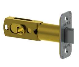 Hager 3953 US4 Round Corner Spring Latch - Non-keyed Functions (3600), 2-3/8" - 2-3/4" Adjustable Backset, Satin Brass
