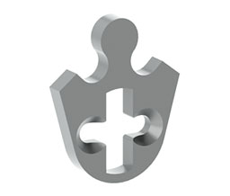 Hager 3978 US2C Corbin Russwin/Best Cloverleaf Cam (.725") Mortise Cylinder - Zinc Plated