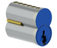 Hager 3981-Blue A Small Format Interchangeable Blue Construction Core with 6 Pin and A Type Keyway