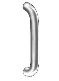 Hager H9E US3 Bright Brass 6" CTC Oval Wrought Door Pull - ADA Access Rated