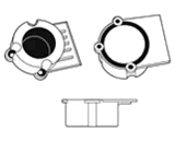 Hardware Concepts PL5800-000 Screw-In Plastic Socket Cabinet/Furniture Table&Work Surface Components - 1 Each