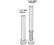 Hardware Concepts PL5858-630 Adjustable Leveler Plastic Cabinet/Furniture Table&Work Surface Components 7-1/4"- 9-1/2" - 1 Each