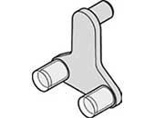 Pro Value HE282-23-716-L 5mm Bore Nickel Plated Clamping Glass Shelf Supports - 50 Each