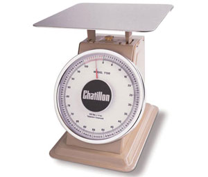 Heiser 100 100 lb. Tabletop Adjustable Spring Dial Scale - 100 lb. x 4 oz.