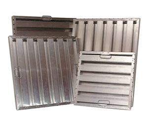 Heiser 1625A 16" H x 25" W Aluminum Baffle Grease Filter