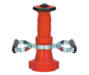 Heiser 2520NST 2 1/2" NST Adjustable Stream Industrial Shut Off Polycarbonate Fire Hose Nozzle