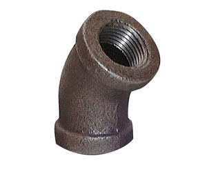 Heiser 505B 1/2" 45° Black Elbow