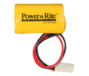 Heiser 4NICDC Ni-Cad Battery Pack w/ Leads 4.8V, 700 mAh - 4 Piece Block Formation