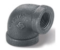 Heiser 517B 3/4" x 1/2" 90° Black Reducing Elbow