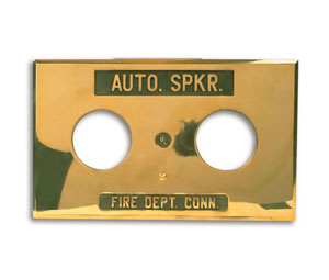 Heiser 766A Auto Sprinkler Rectangular Brass Wall Escutcheon