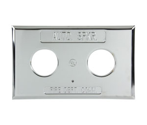 Heiser 766AC Auto Sprinkler Rectangular Chrome Wall Escutcheon