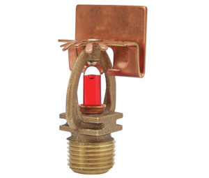 Heiser 8481040 286 °F Globe Brass Horizontal Sidewall Sprinkler - 1/2" NPT, Standard Response