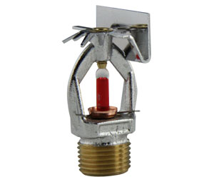 Heiser 8481021 155 °F Globe Chrome Horizontal Sidewall Sprinkler - 1/2" NPT, Standard Response