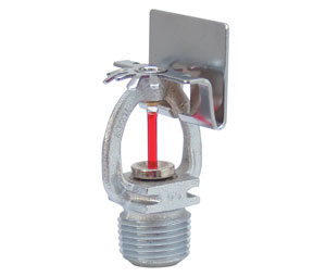 Heiser 8481031 200 °F Globe Chrome Horizontal Sidewall Sprinkler - 1/2" NPT, Standard Response