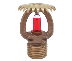 Heiser 8486540 200 °F Globe Brass Upright Sprinkler - 3/4" NPT, Standard Response