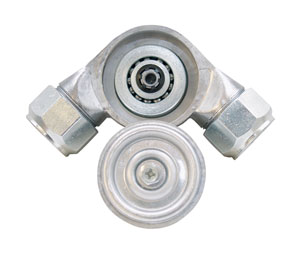 Heiser 90KBS Corner Pulley - Compression Style, High-Temperature, Ball Bearing