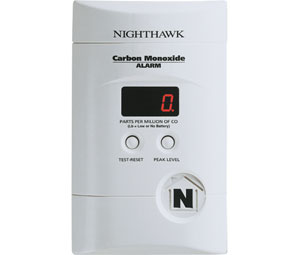 Heiser CM76 Carbon Monoxide Alarm - 120 VAC, Direct Plug-In w/Battery Back-Up
