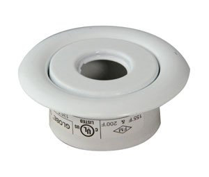 Heiser EPW White Recessed Escutcheon - 2 Piece