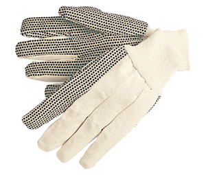 Heiser H108 Cotton-Canvas Dotted Work Gloves - Size Large