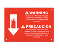 Heiser KSIGN Bi-Lingual Class-K "Fire Extinguisher" Rigid Plastic Sign - 12" x 8"