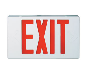 Heiser LED1 Exit Sign - LED w/ Battery Back-Up