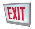 Heiser LED1CH Chicago Approved LED Exit Sign w/ Battery Backup - Steel