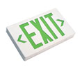 Heiser LED1G Exit Sign - Green LED w/ Battery Back-Up