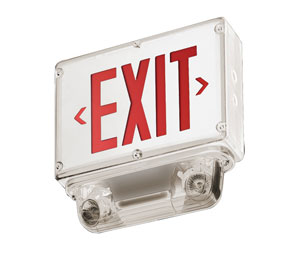 Heiser LED7 All-Weather Emergency & Exit Light Combination Unit - LED