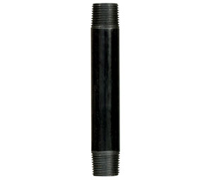Heiser NB0510 1/2" x 10" Black Pipe Nipple