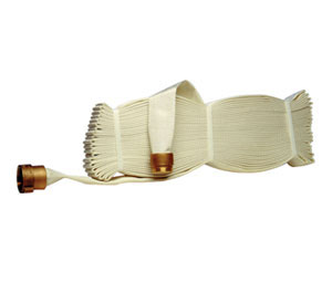 Heiser 50NST 50' x 1 1/2" Rack and Reel NST Fire Hose - Brass Couplings