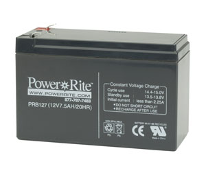 Heiser PB127 Power-Rite 12V, 7Amp Sealed Lead-Acid Battery